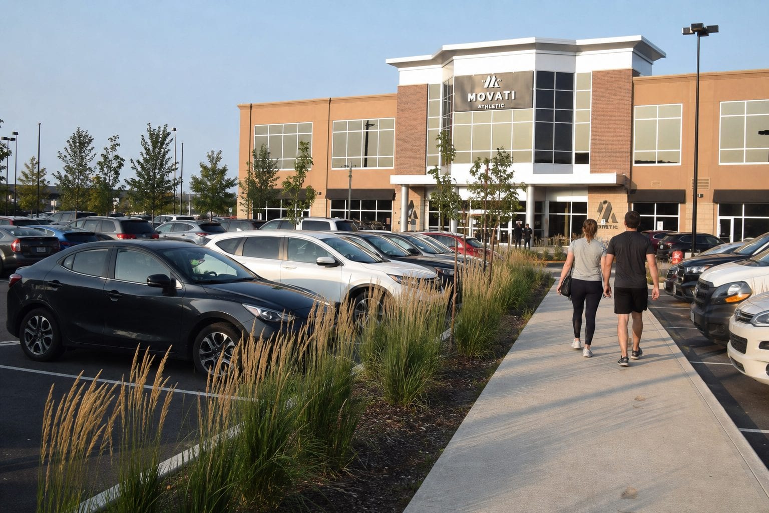 Movati Athletic Barrhaven exterior and parking area at the Crestway Drive club