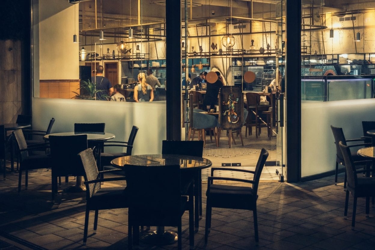 Fine dining restaurant interior