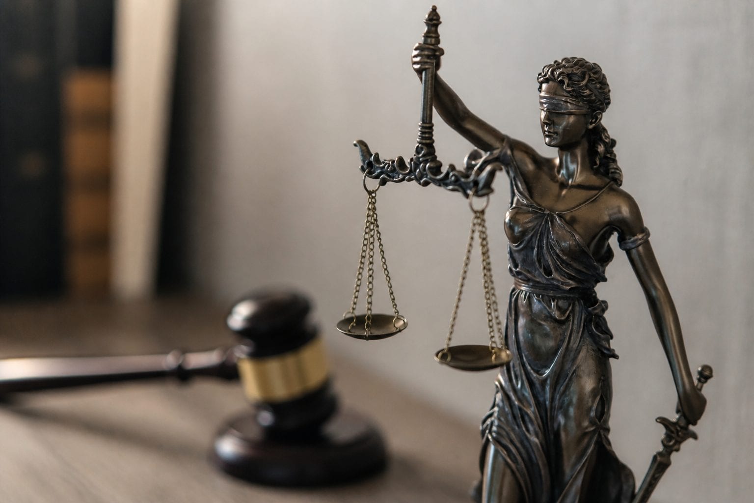 Court gavel representing criminal proceedings