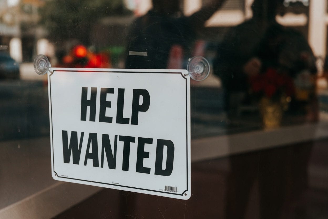 Job seeker reviewing postings