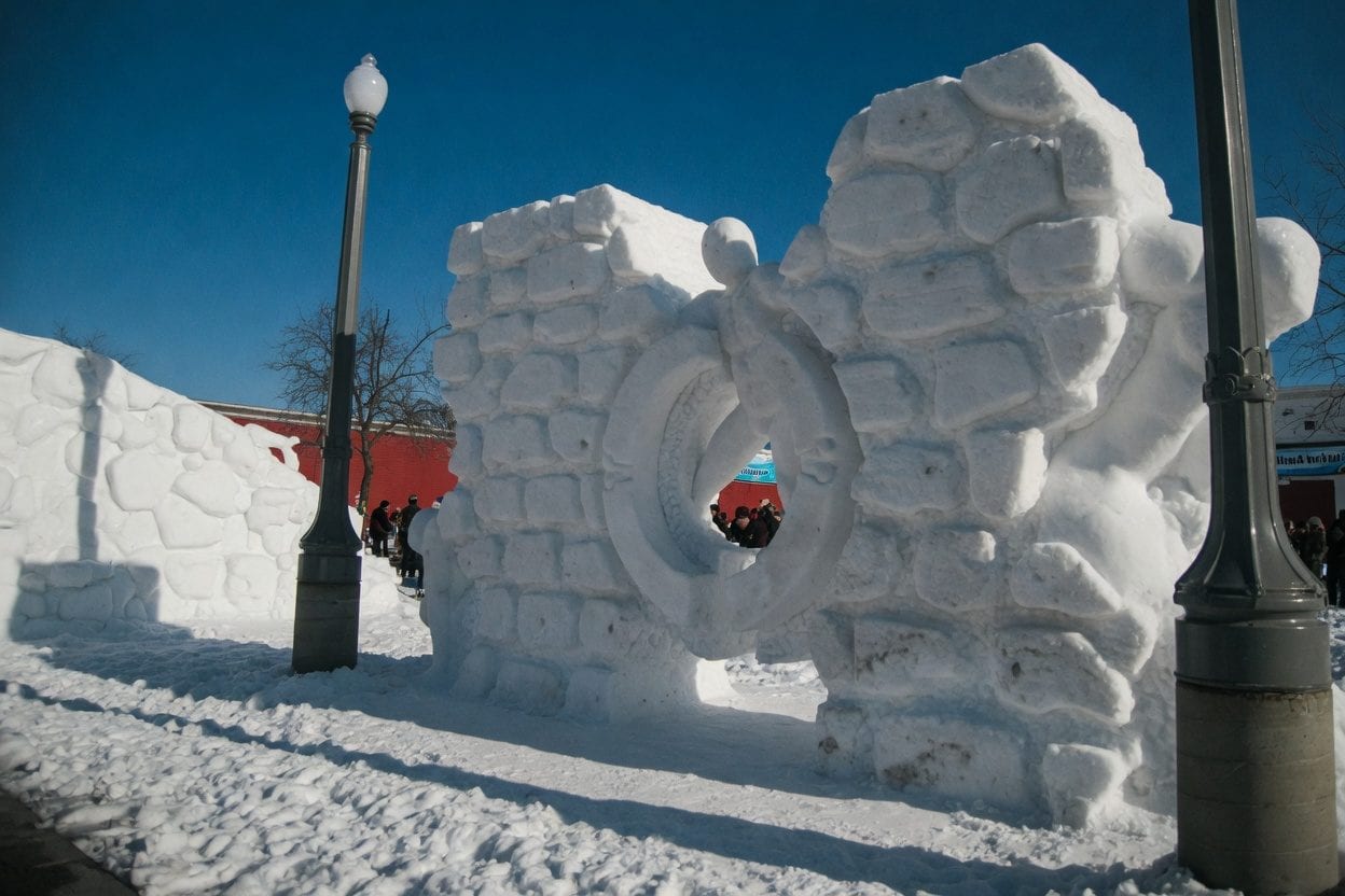 Winterlude ice sculptures at Confederation Park