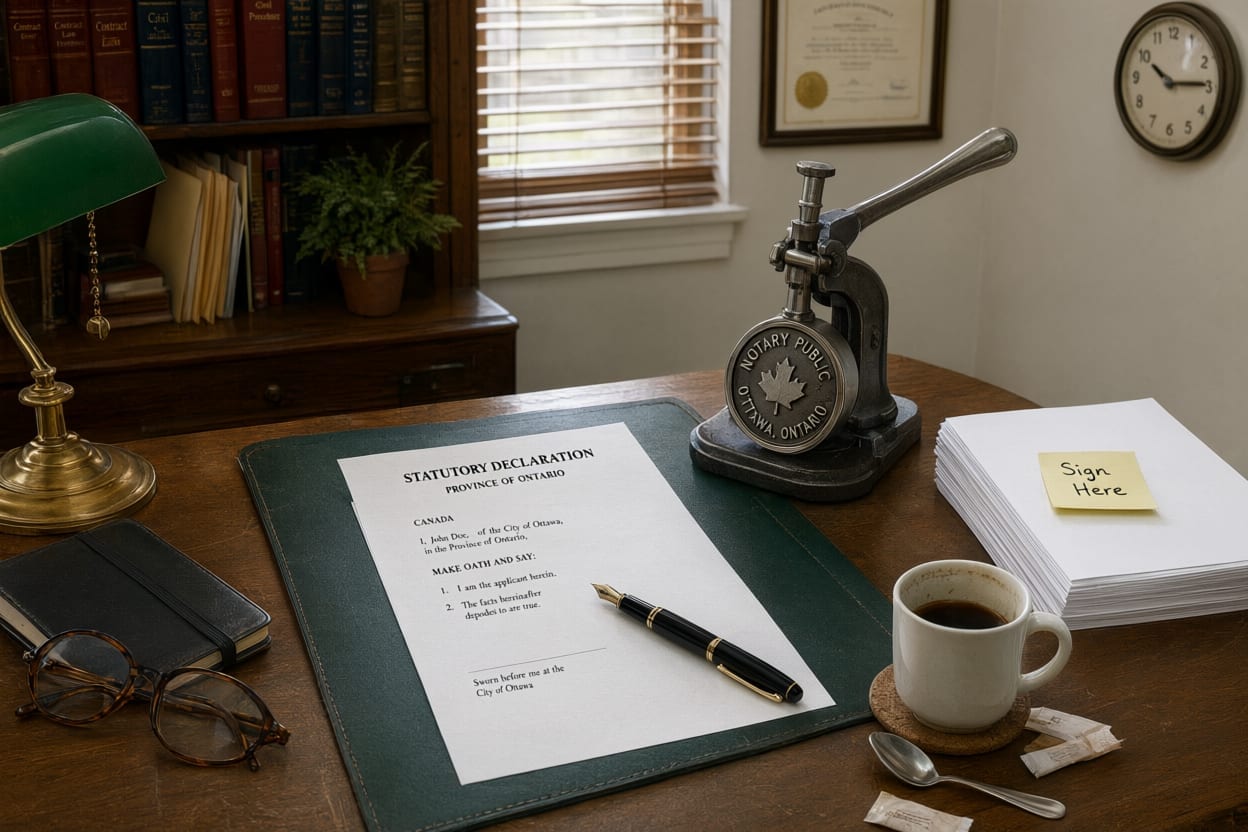 Ottawa Notary Public vs Commissioner of Oaths: Which You Need
