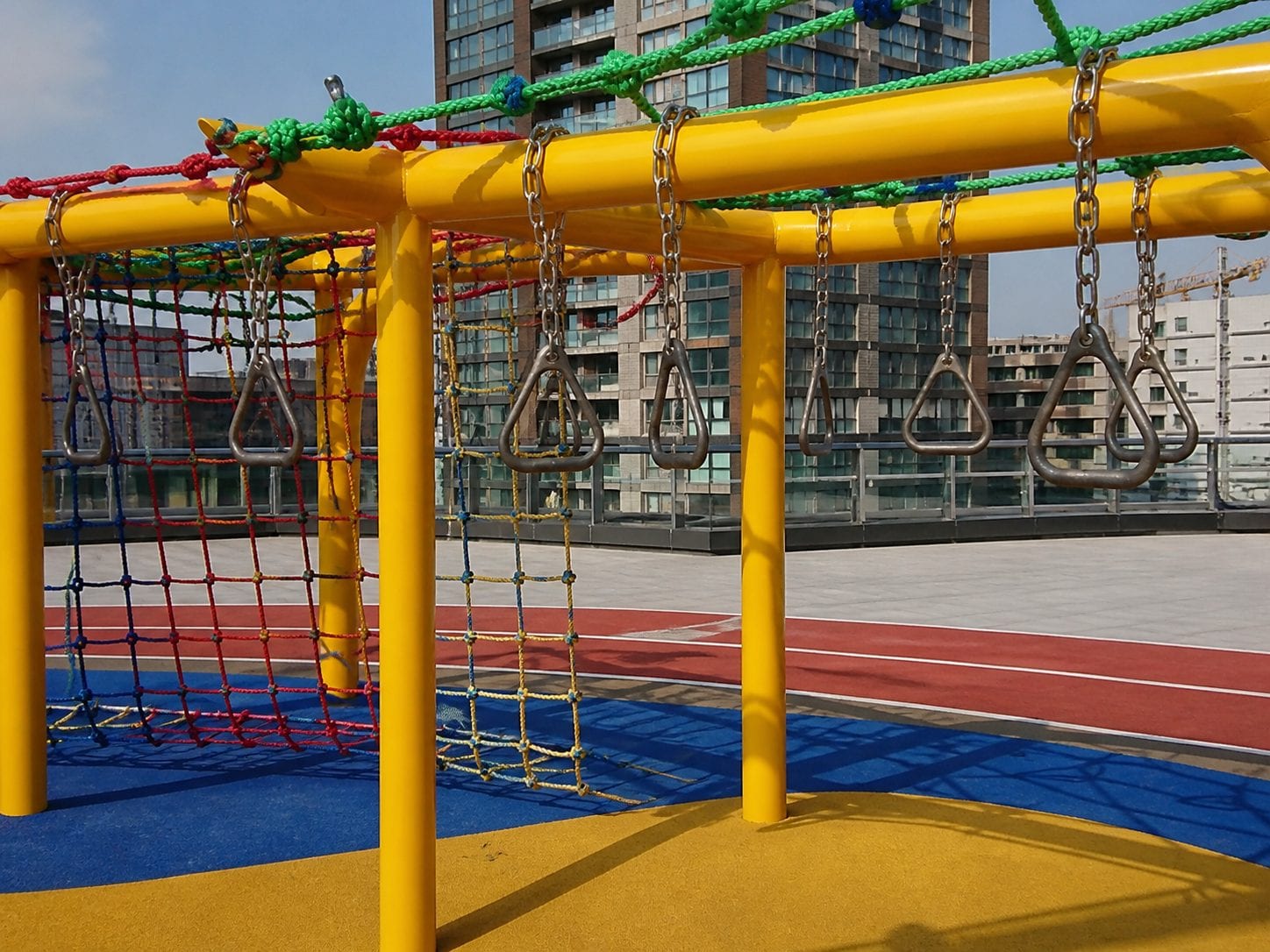 Playground equipment with climbing elements