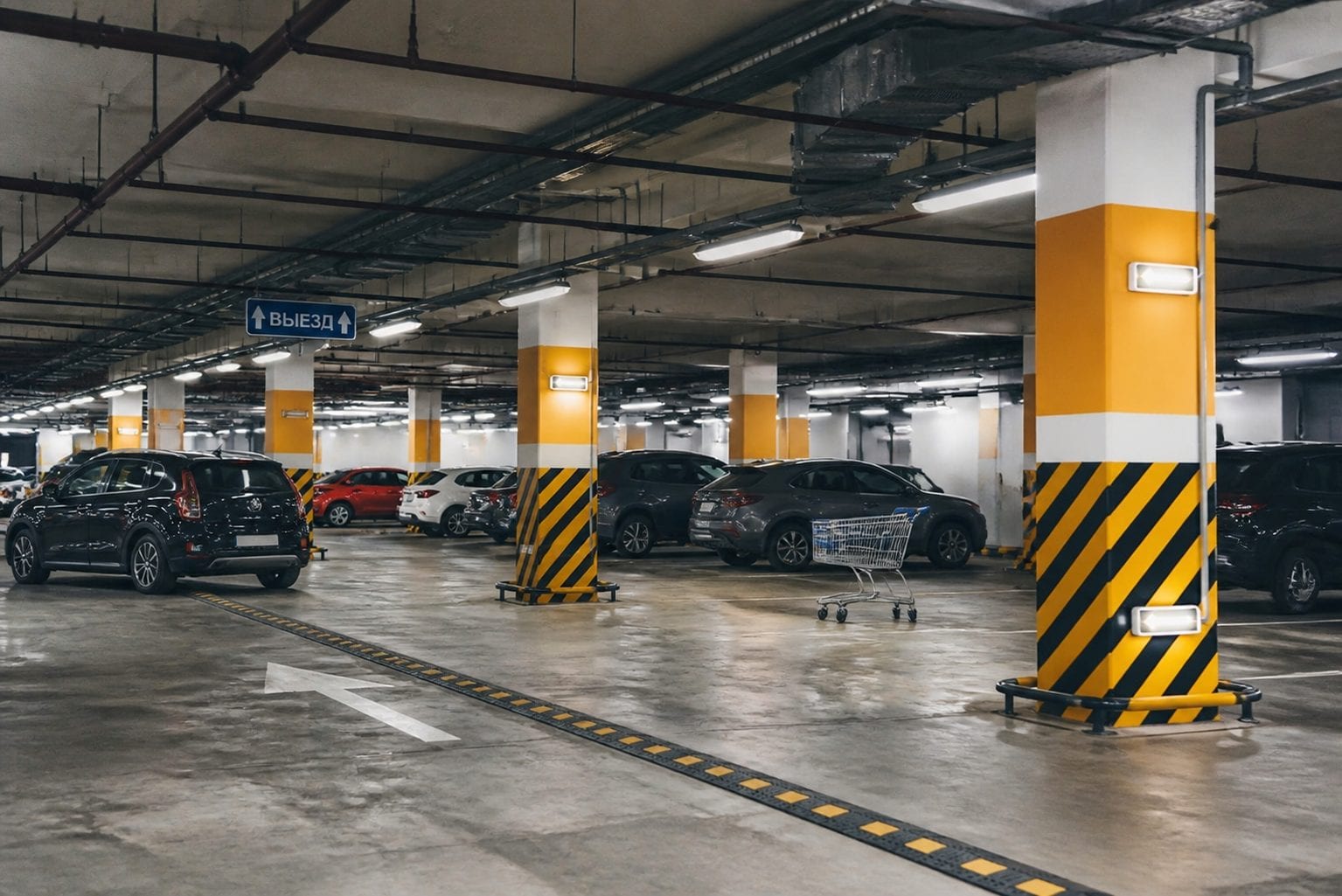 Tanger Outlets parking lot and exterior