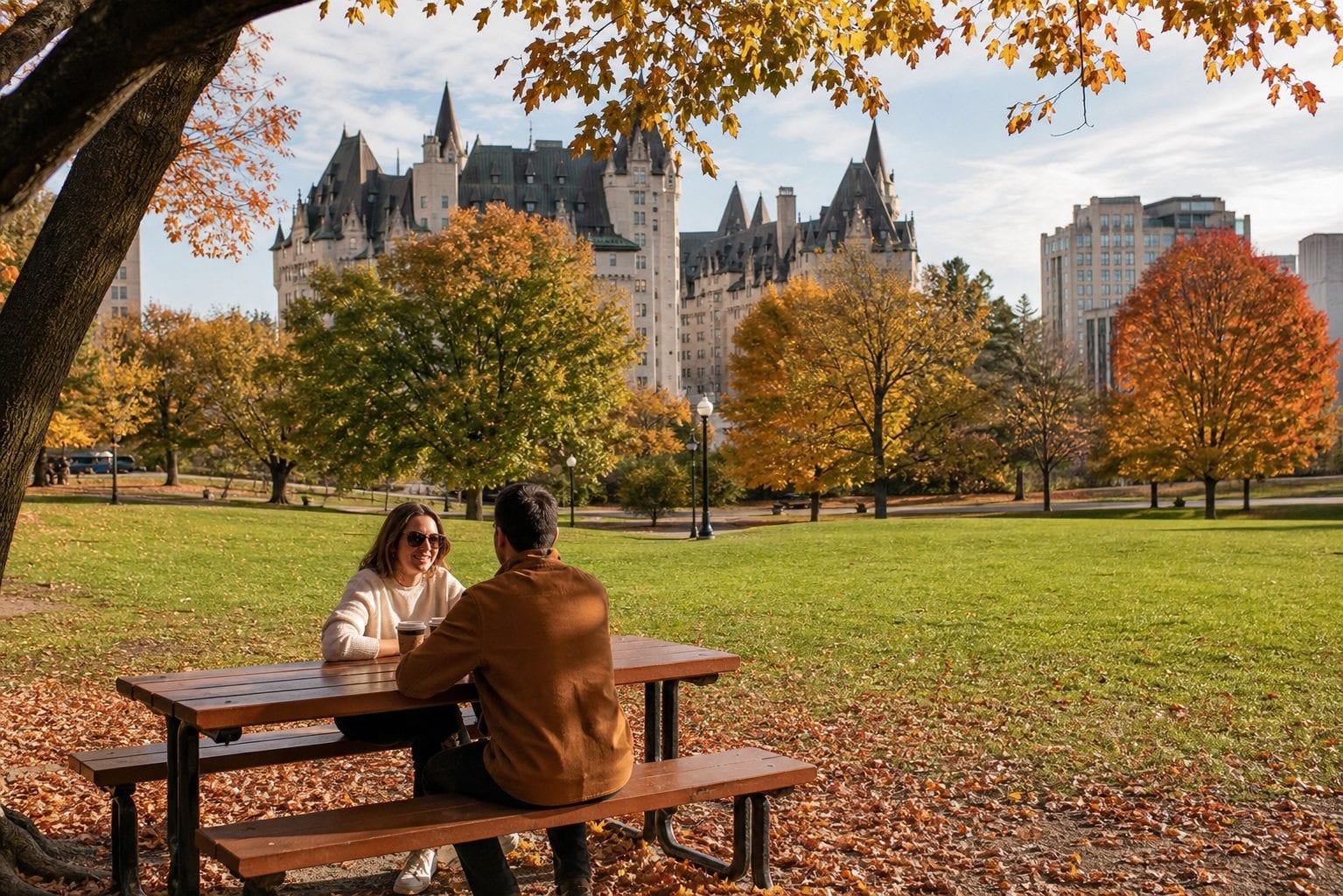 Vincent Massey Park picnic tables