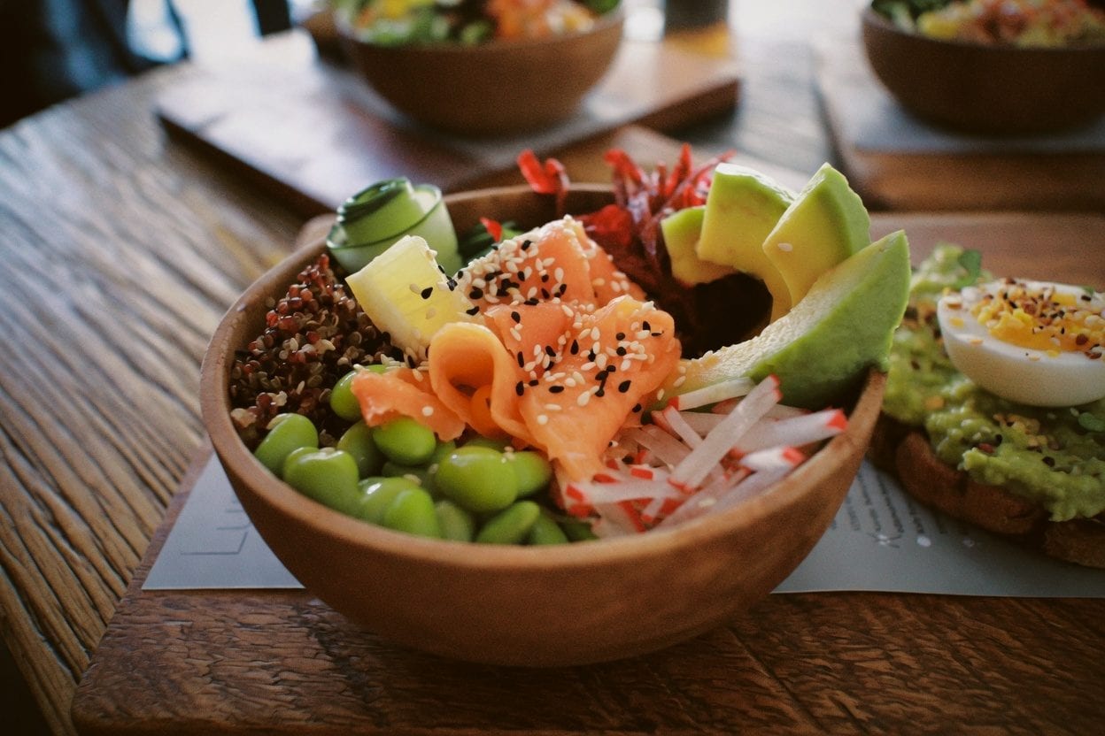 Downtown Ottawa poke bowl shop counter