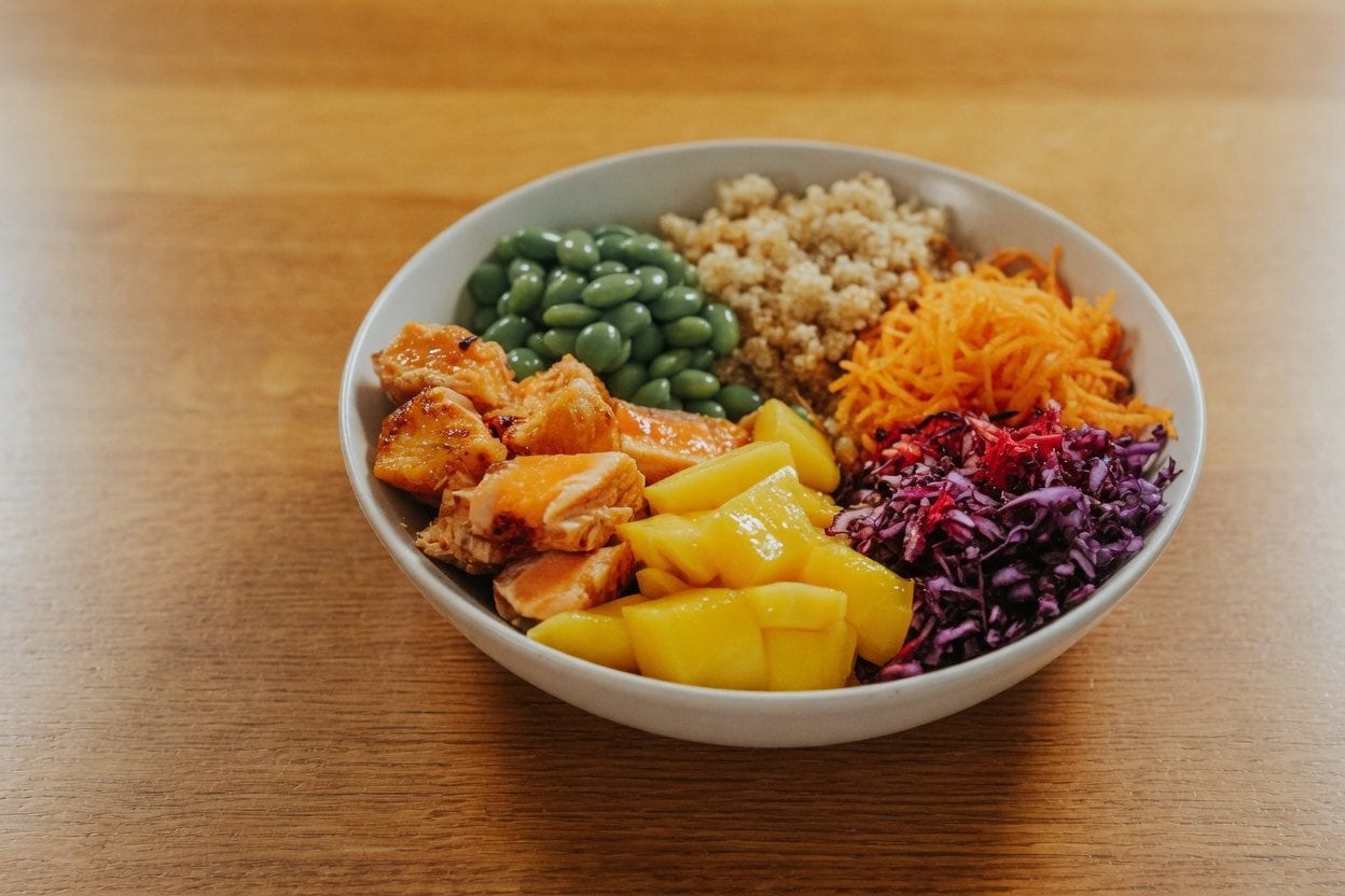 Westboro poke bowl close-up with fresh toppings