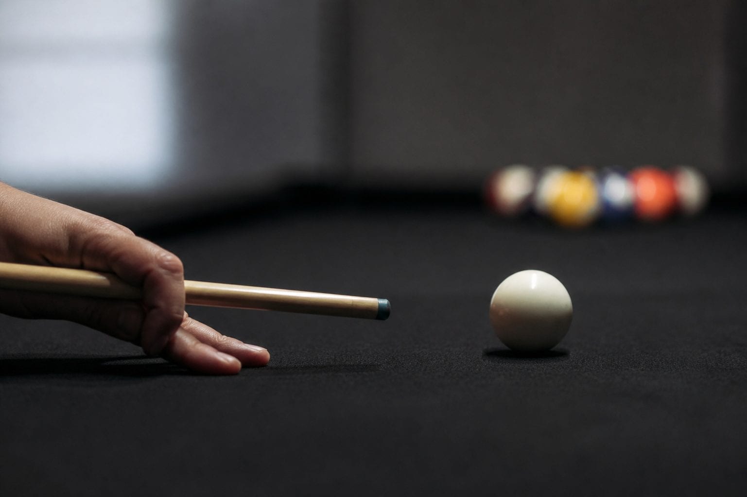 Chalk and cue tip close-up