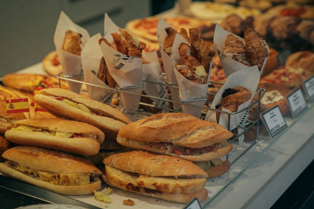Bakery breakfast sandwich on sourdough