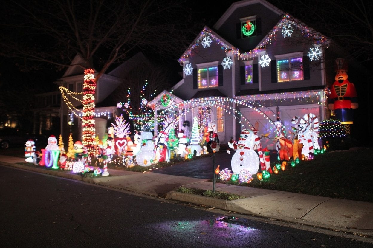 Illuminated walking trail at Saunders Farm Christmas