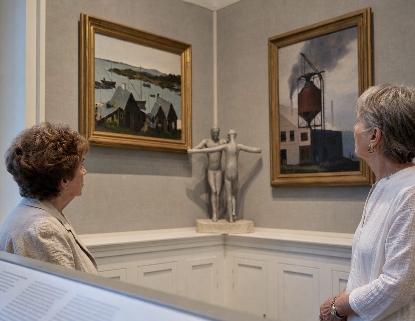 Ottawa museum exhibit with senior visitors