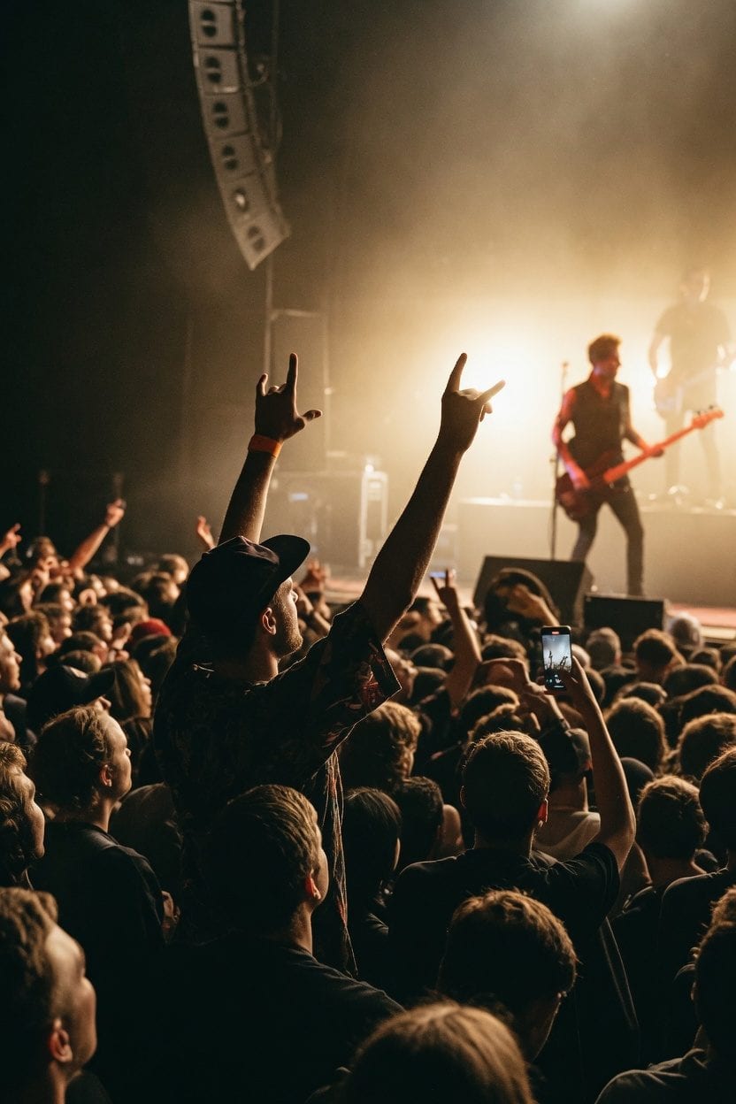Concert crowd at intimate venue