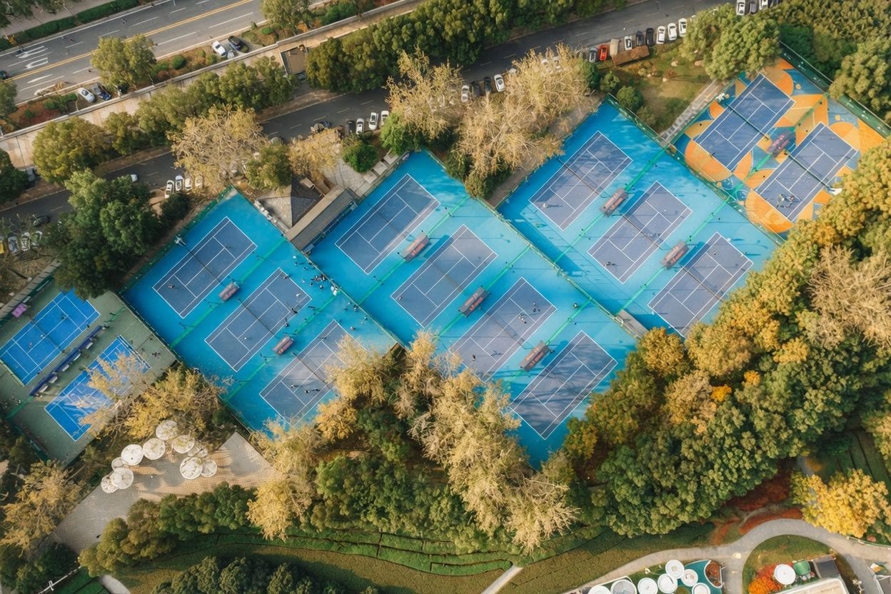 Public tennis courts in Ottawa at a neighbourhood park