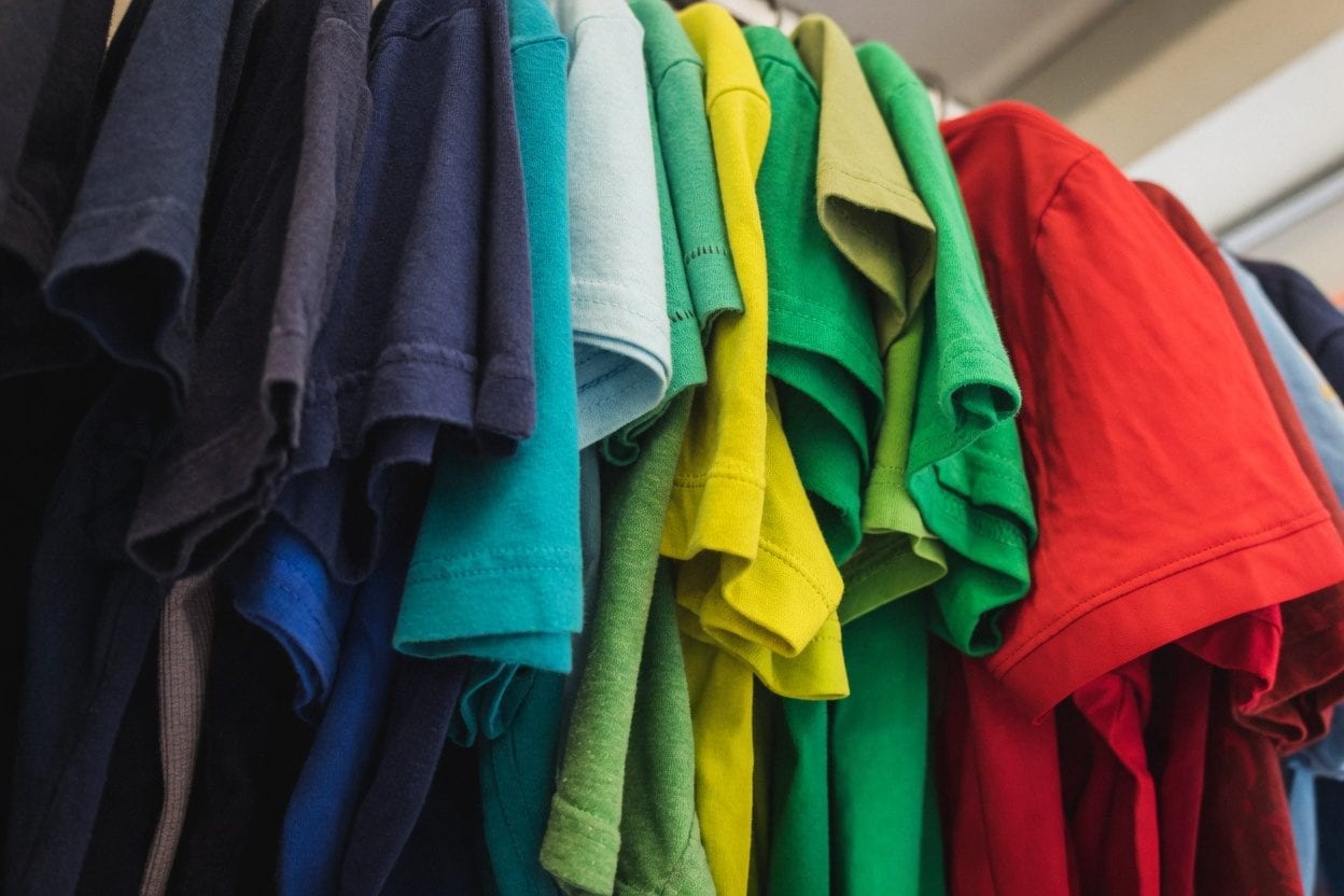Thrift store shopping for bargains