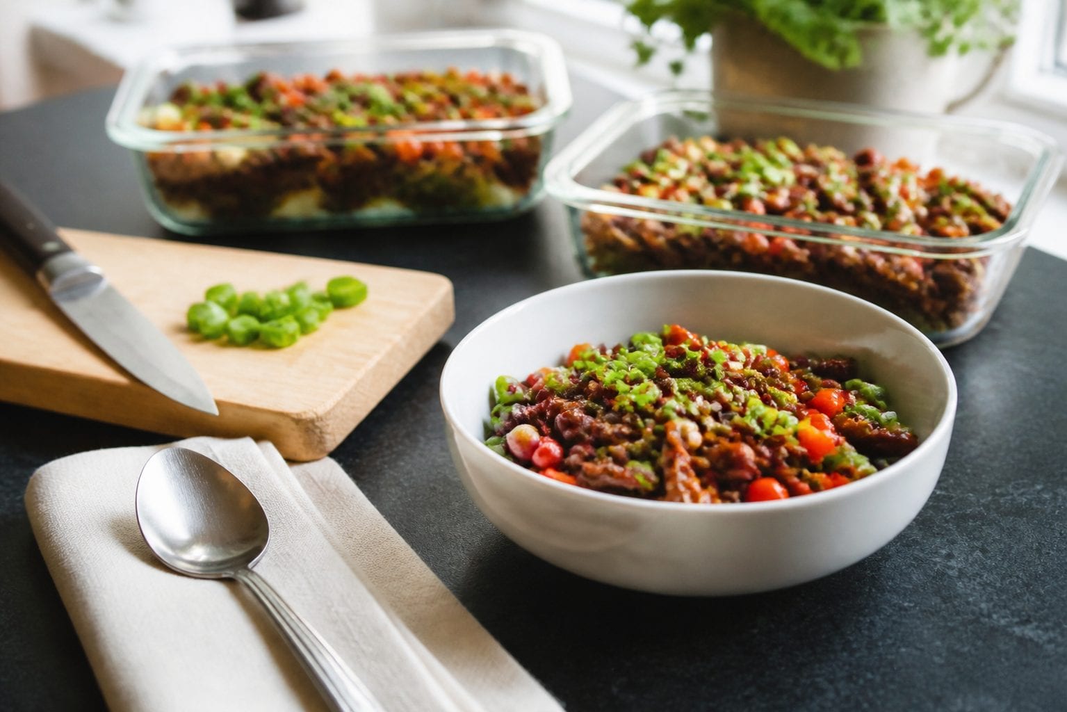 Plant-based bowls and meal prep