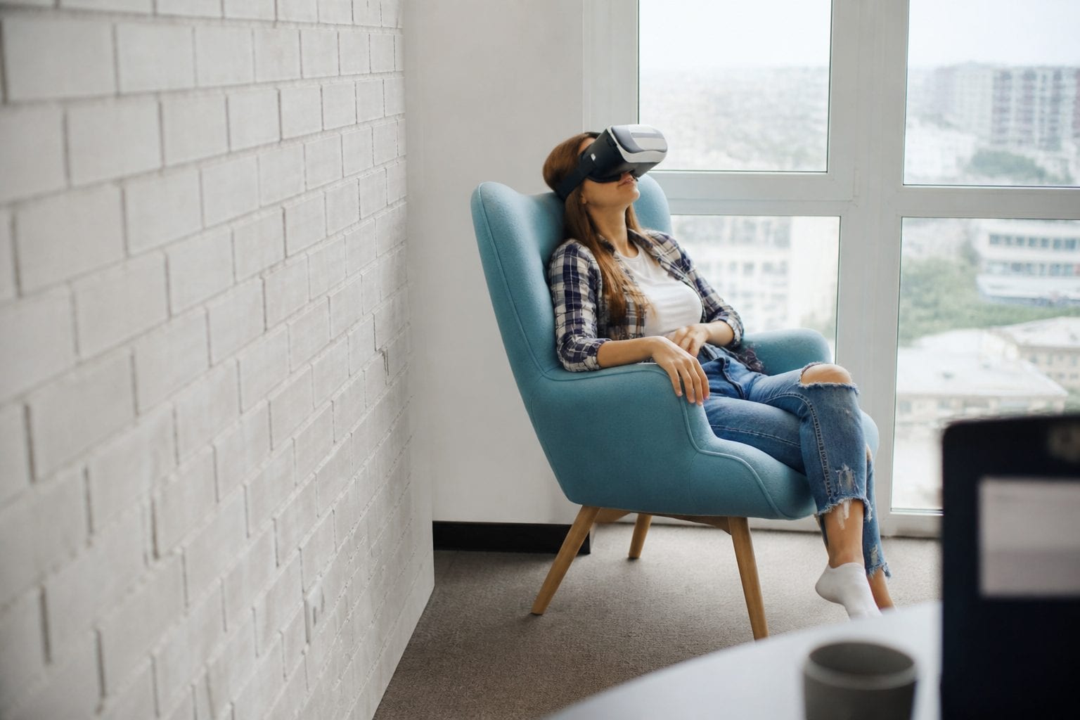 People asking questions at a VR front desk