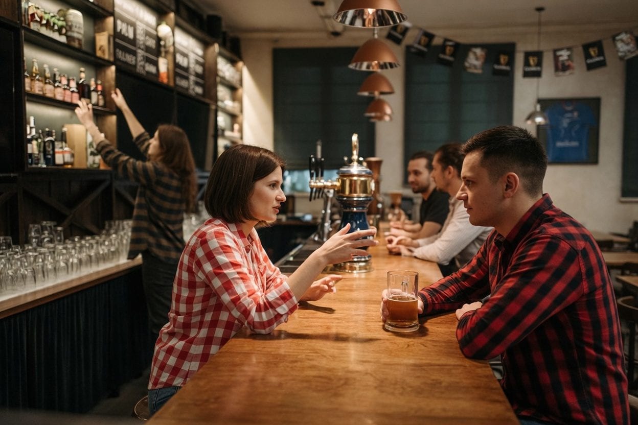 Wings shared at a pub table