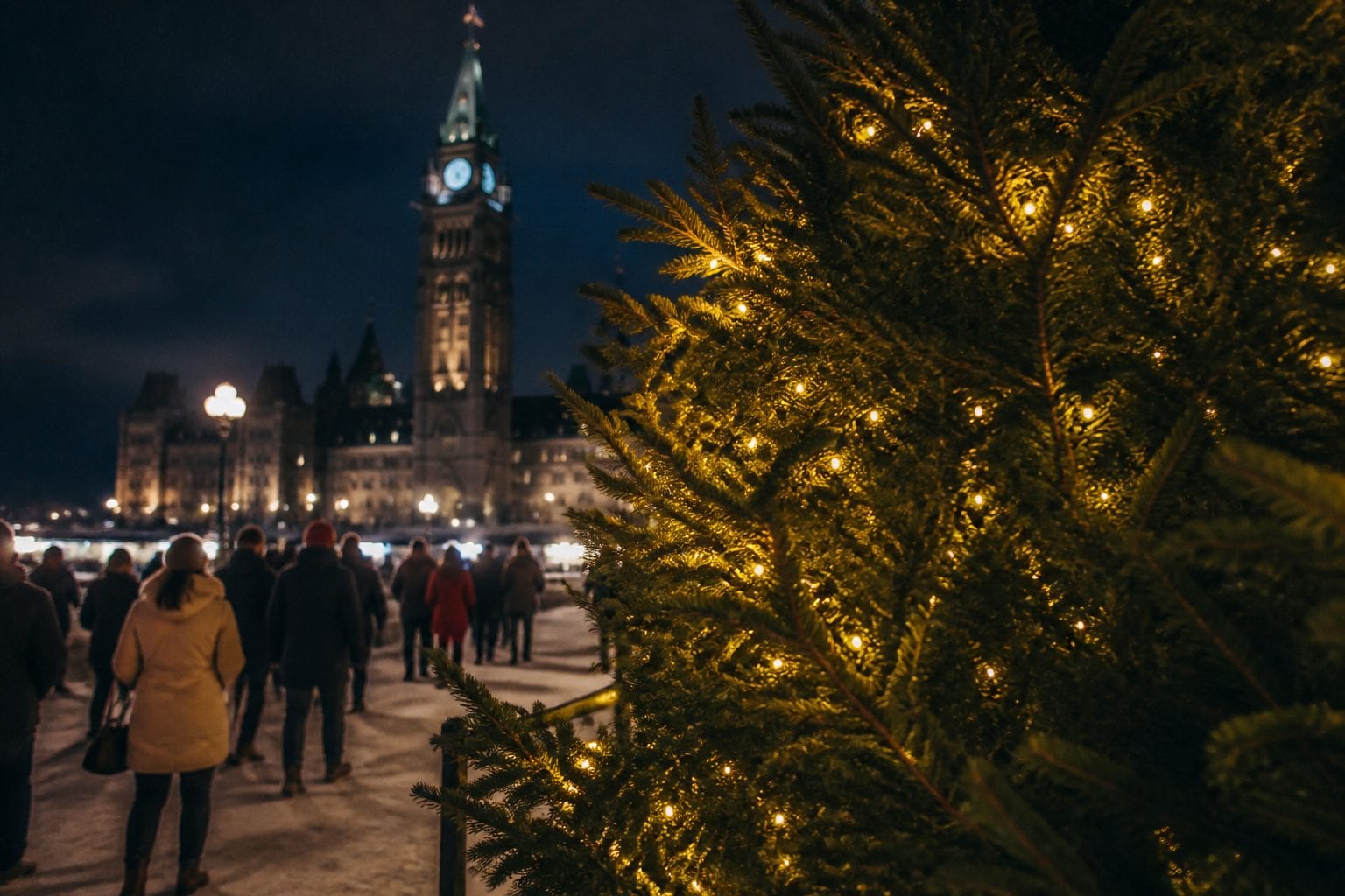 Parliament Hill winter lights display
