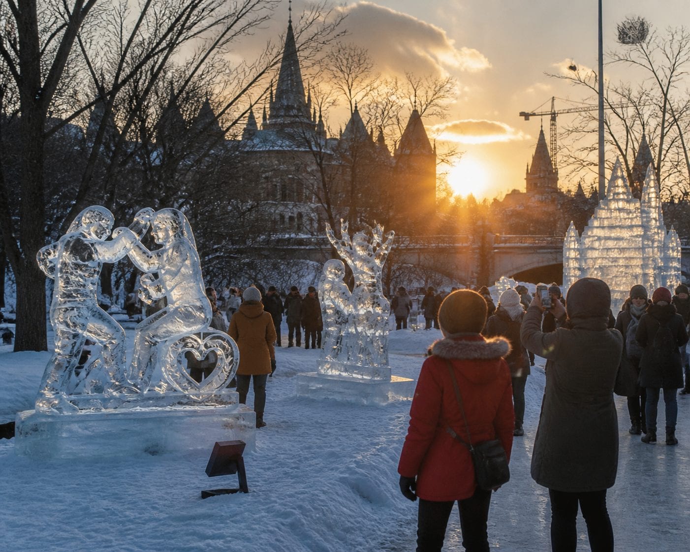 Winterlude ice sculptures at Confederation Park