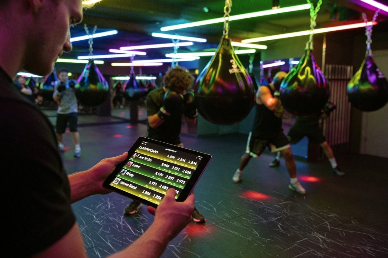 Yoga class passes and a phone with a booking app